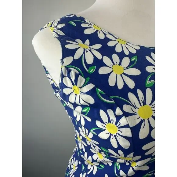 Lilly Pulitzer Floral Daisy Shift Dress Sleeveless Size 8 Vintage Y2k 90's 00's - Picture 7 of 16